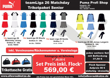 PUMA teamLiga26 Matchday Trikotsatz